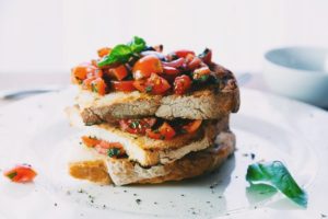 bruschetta with tomatoes